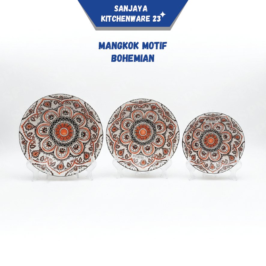 Mangkuk Keramik Porselen Model Bohemian Ukuran 7,8,9 Inc | Sanjaya Kitchenware 23